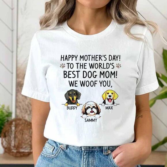 Other - Personalized Happy Mothers Day Dog Mom Pet Lover Retro T-Shirt